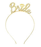 Altın Renkli Taşlı “Bride” Gelin Tacı