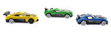 Die Cast Metal 3'lü Yarış Arabaları Yeşil Araçlı
