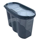 2 Kapaklı Ölçekli Erzak Saklama Kabı - 1,2 Litre - SA930