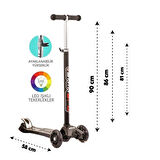 MAXİ TWİST IŞIKLI SCOOTER SİYAH