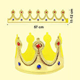 Altın Renk Eva Malzemeden İmal Çocuk Kral Tacı 57 cm