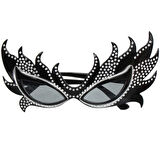 Taşlı Göz Kamaştıran Gecenin Yıldızı Siyah Parti Alev Gözlük