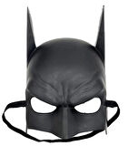 Siyah Renk Çocuk Boy Arkadan Lastikli Batman Maskesi A Kalite  20x14 cm