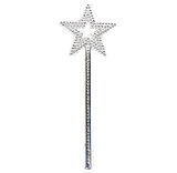 Yıldız Model Peri Asası Melek Asası Prenses Asası Metalize Gümüş Renk