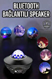 Çocuklara Özel Şarjlı Bluetooth Hoparlör Parti Led Lambası Yıldızlı Projeksiyon