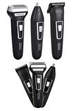 3'lü Set Saç Sakal Kesme Traş Makinesi Burun Kılı Alma Tıraş Makinesi