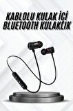 Bluetooth Bağlantılı Kablolu Mıknatıslı Sport Kulaklık