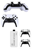 4K HD Görüntü Kaliteli Retro Game Stick 20000 Oyunlu Çift Kollu Beyaz Game Stick