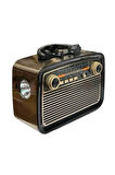 Eskitme Nostalji Tasarımlı Bluetoothlu Nostalji Radyo Ahşap Nostaljik Görünümlü