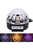 Led Işık Disko Topu Bluetooth Hoparlörlü USB Müzik Çalar Kumandalı