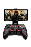 Joystik Gamepad Bluetooth Telefon Tutucu Oyun Kolu Telefon Android Uyumlu