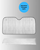 Metalize Reflektör Yüzeyli UV Koruyucu Araç Güneşliği – Serin ve Güvenli Sürüşler İçin