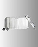 Metalize Reflektörlü Katlanabilir Araç Güneşliği – Yüksek Performanslı Isı ve UV Koruması