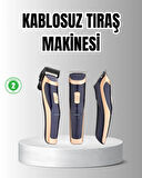 Unisex Şarjlı Saç ve Sakal Tıraş Makinesi – Ayarlanabilir Tarak Başlıkları, Sessiz Motor