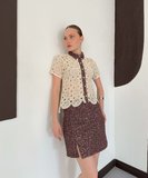 Bordo Bodycon Mini Etek Payetli