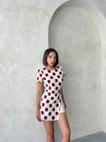 Dantel Detaylı Şort - Taş Bordo