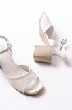 K-13 Beyaz Günlük  Topuklu Kadın Sandalet