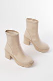 767-3040 Bej Günlük Kalın Topuklu Kadın Bot