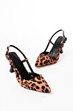 ST-002 Leopar Günlük 7 cm Topuklu Kadın Ayakkabı