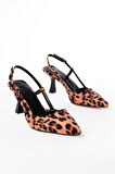ST-002 Leopar Günlük 7 cm Topuklu Kadın Ayakkabı