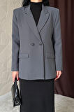 Füme Blazer Ceket