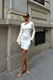Lilian Cut Out Mini Elbise 2819