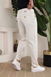 Erkek Casual Slim Fit Cord Desenli Kumaş Pantolon