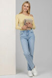 Tek Omuz İpli Bluz Sarı T4328