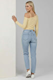 Tek Omuz İpli Bluz Sarı T4328