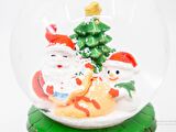 Noel Baba ve Kardan Adam Işıklı ve Müzikli Kar Küresi