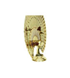 Vintage Görünümlü Dekoratif Tavus Kuşu Pirinç Biblo