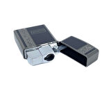 Metal Jet Alev Çakmak  Gravür Şeritli  Füme - Siyah