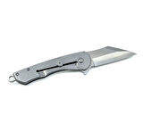 Metal Gövde Frame Lock Katlanır Çakı - Satin Krom