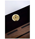 Yarım Cam Tavan Puro Humidor / Puro Saklama Kutusu - Siyah 0199