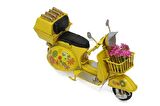 Vintage Dekoratif Sepetli Metal Scooter