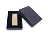 Metal Puro Çakmağı Gold - Baklava Desen Tek Torch Jet Alev