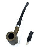 Pipsan 9 mm Filtreli Çift Ağızlıklı Gül Ağacı Okuma Piposu - 3131