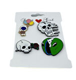 Kamp Çantası - Sırt Çantası - Terlik Süsü Charm Terlik 4'lü Jibbitz Aksesuar Model 7