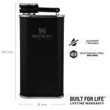Stanley Klasik Paslanmaz Çelik Cep Matarası 0,23 Lt - Matte Black Pebble
