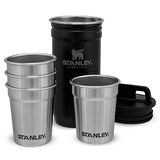 Stanley Adventure Çelik Shot Bardak ve Matara Seti - Matte Black Pebble