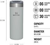 Stanley The AeroLight Transit Termos Bardak 0.47 Lt - (16 OZ) Fog Metallic