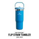 Stanley The IceFlow Flip Straw Pipetli Termos Bardak 0,89 LT (30 OZ) - Azure