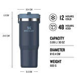 Stanley The IceFlow Flip Straw Pipetli Termos Bardak 0,89 LT (30 OZ) - Navy