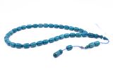 Kapsül Kesim Sıkma Kehribar Tesbih - Acı Yeşil 8,5 x 12,5 mm 