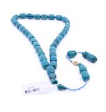 Kapsül Kesim Sıkma Kehribar Tesbih - Acı Yeşil 8,5 x 12,5 mm 