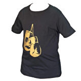 Leon Boks Eldivenli Tişört Siyah Altın