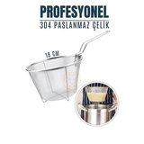 Kızartma Süzgeci Patates Kızartma Filtresi 304 Paslanmaz Çelik Mink Design 721078