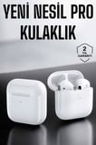 Yeni Nesil Pro Bluetooth Kulaklık Uzun Pil Ömrü Beyaz
