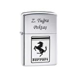 Ferrari Logolu Plakalı Zippo Benzinli Çakmak