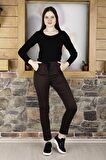 BLACK STEEL KEMER LASTİK ,PAÇA DÜZ  BAYAN PANTOLON-23000
